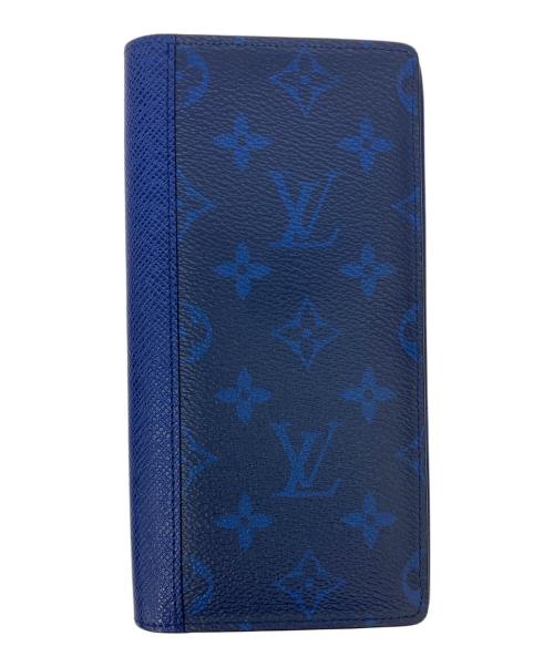 LOUIS VUITTON（ルイ ヴィトン）LOUIS VUITTON (ルイ ヴィトン) 長財布　ポルトフォイユ ブラザ ブルーの古着・服飾アイテム
