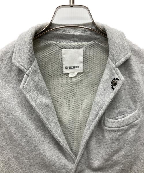 DIESEL（ディーゼル）DIESEL (ディーゼル) スウェットテーラードジャケット グレー サイズ:14の古着・服飾アイテム