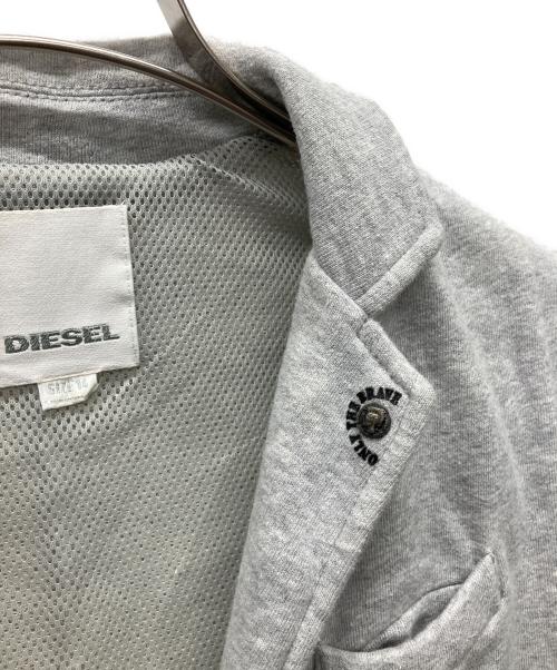 DIESEL（ディーゼル）DIESEL (ディーゼル) スウェットテーラードジャケット グレー サイズ:14の古着・服飾アイテム