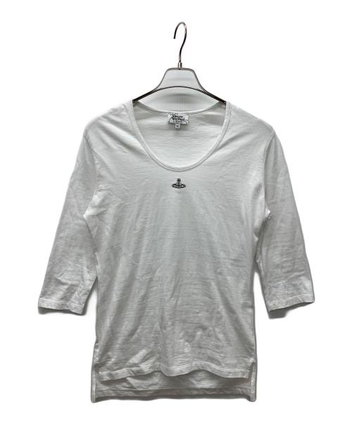 Vivienne Westwood man（ヴィヴィアン ウェストウッド マン）Vivienne Westwood man (ヴィヴィアン ウェストウッド マン) 七分袖カットソー ホワイト サイズ:46の古着・服飾アイテム