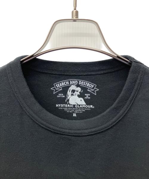 Hysteric Glamour（ヒステリックグラマー）Hysteric Glamour (ヒステリックグラマー) 半袖カットソー ブラック サイズ:XLの古着・服飾アイテム