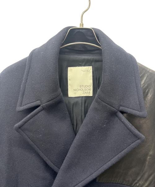 ZARA（ザラ）ZARA (ザラ) STUDIO NICHOLSON (スタジオ ニコルソン) Pコート ネイビー サイズ:42の古着・服飾アイテム