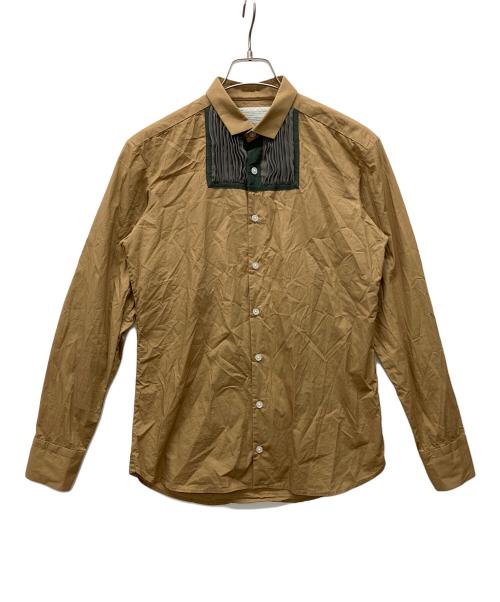 KOLOR（カラー）KOLOR (カラー) 長袖シャツ ベージュ×グレー サイズ:1の古着・服飾アイテム