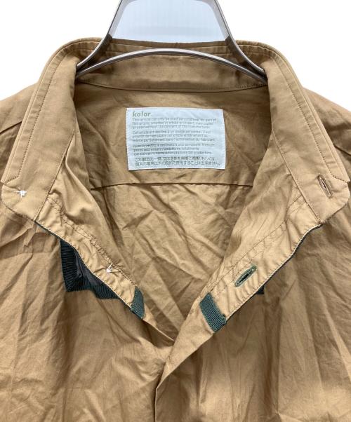 KOLOR（カラー）KOLOR (カラー) 長袖シャツ ベージュ×グレー サイズ:1の古着・服飾アイテム