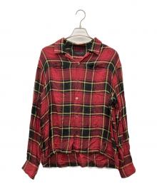 UNDERCOVER（アンダーカバー）の古着「長袖シャツ」｜レッド×ブラック