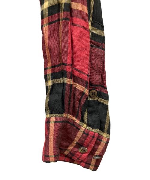 UNDERCOVER（アンダーカバー）UNDERCOVER (アンダーカバー) 長袖シャツ レッド×ブラック サイズ:2の古着・服飾アイテム
