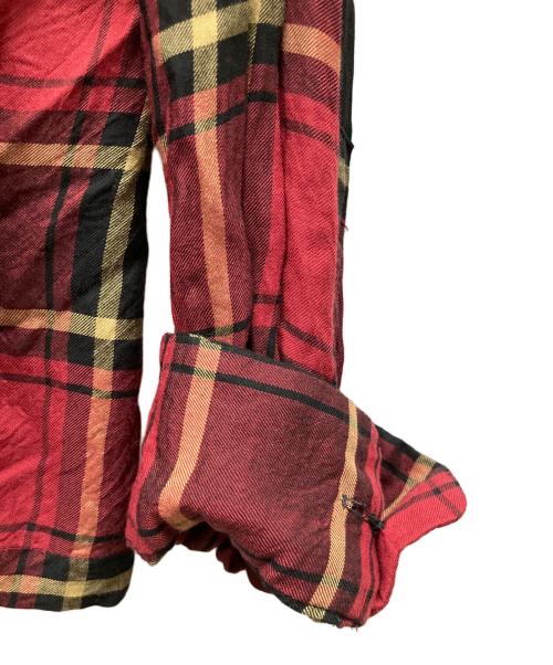UNDERCOVER（アンダーカバー）UNDERCOVER (アンダーカバー) 長袖シャツ レッド×ブラック サイズ:2の古着・服飾アイテム