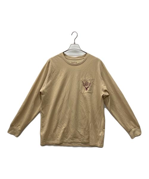 South2 West8（サウスツー ウエストエイト）South2 West8 (サウスツー ウエストエイト) 長袖カットソー ベージュ サイズ:Lの古着・服飾アイテム