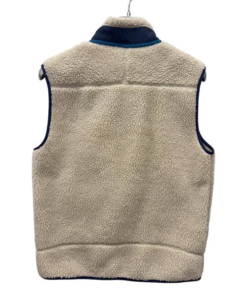 Patagonia（パタゴニア）Patagonia (パタゴニア) フリースベスト ベージュ×ネイビー サイズ:Lの古着・服飾アイテム