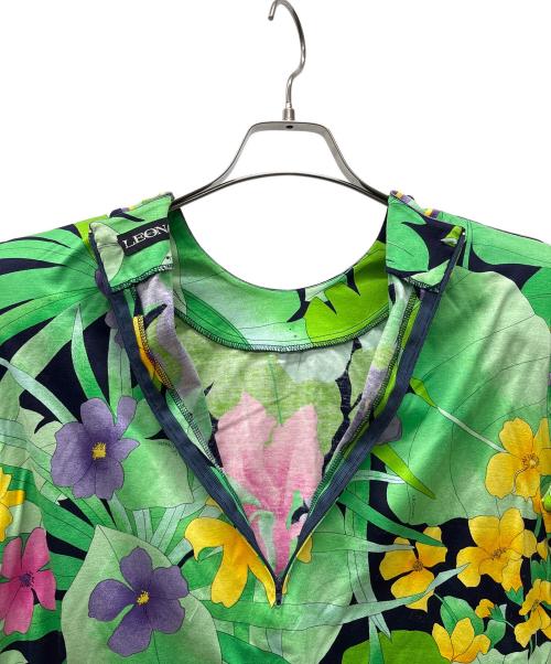 LEONARD（レオナール）LEONARD (レオナール) 半袖ワンピース グリーン サイズ:Mの古着・服飾アイテム