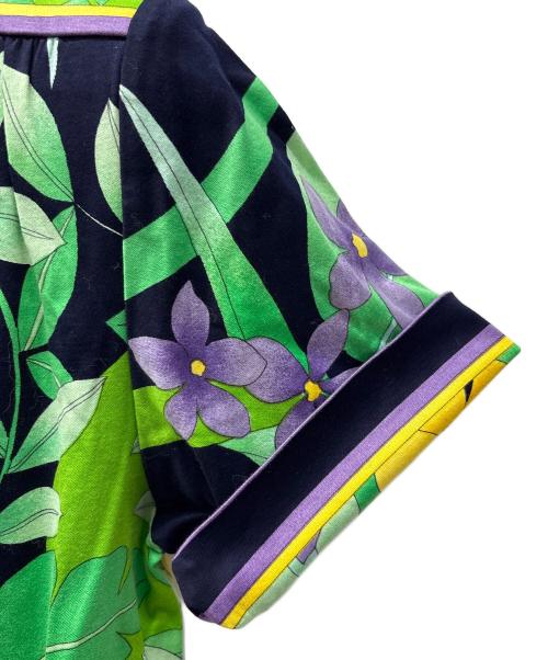 LEONARD（レオナール）LEONARD (レオナール) 半袖ワンピース グリーン サイズ:Mの古着・服飾アイテム