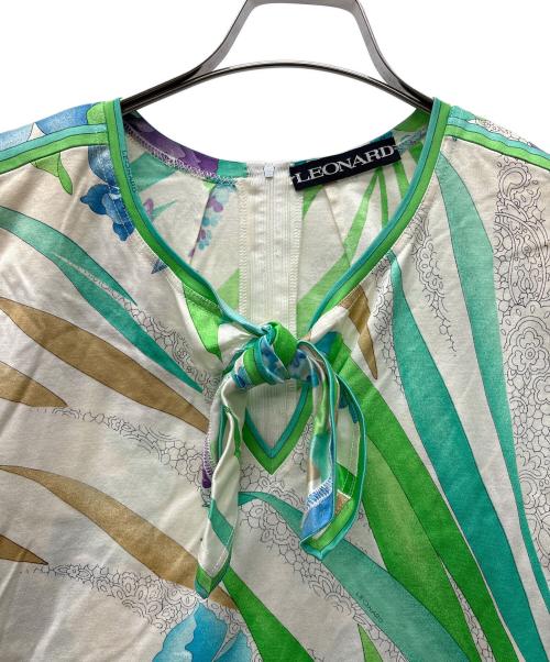 LEONARD（レオナール）LEONARD (レオナール) 半袖ワンピース グリーン サイズ:Mの古着・服飾アイテム