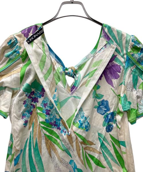 LEONARD（レオナール）LEONARD (レオナール) 半袖ワンピース グリーン サイズ:Mの古着・服飾アイテム