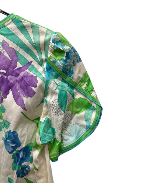 LEONARD（レオナール）LEONARD (レオナール) 半袖ワンピース グリーン サイズ:Mの古着・服飾アイテム