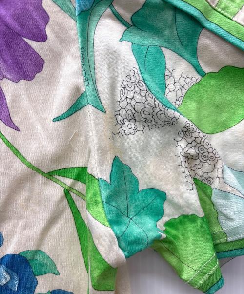 LEONARD（レオナール）LEONARD (レオナール) 半袖ワンピース グリーン サイズ:Mの古着・服飾アイテム