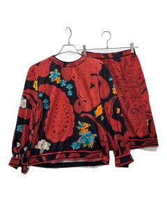 中古・古着通販】ESCADA (エスカーダ) 総柄ブラウス イエロー サイズ