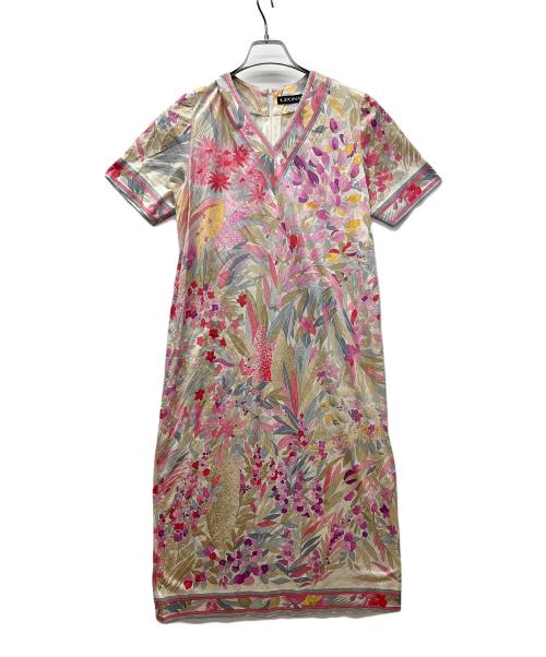 LEONARD（レオナール）LEONARD (レオナール) 半袖ワンピース ピンク サイズ:Mの古着・服飾アイテム