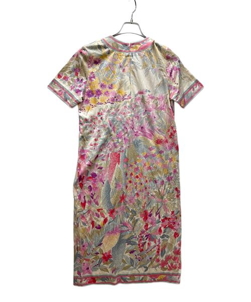 LEONARD（レオナール）LEONARD (レオナール) 半袖ワンピース ピンク サイズ:Mの古着・服飾アイテム