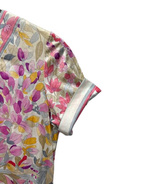 LEONARD（レオナール）LEONARD (レオナール) 半袖ワンピース ピンク サイズ:Mの古着・服飾アイテム