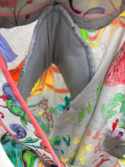 LEONARD（レオナール）LEONARD (レオナール) 半袖カットソー グレーマルチ サイズ:Mの古着・服飾アイテム