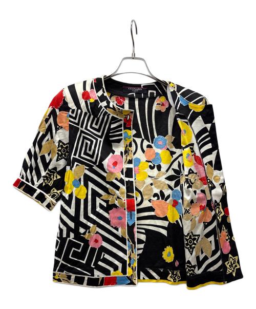 LEONARD（レオナール）LEONARD (レオナール) 半袖シャツ ブラックマルチ サイズ:Mの古着・服飾アイテム