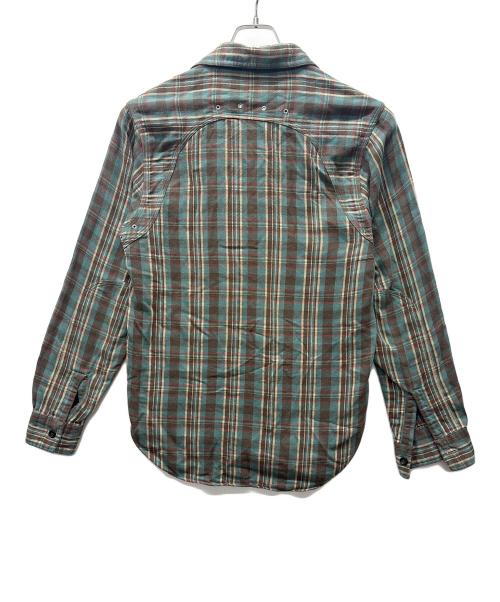 double rl&co（ダブル アール エル）double rl&co (ダブル アール エル) 長袖シャツ ブルー×ベージュ サイズ:Ｍの古着・服飾アイテム