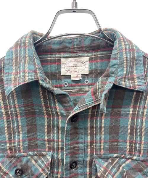 double rl&co（ダブル アール エル）double rl&co (ダブル アール エル) 長袖シャツ ブルー×ベージュ サイズ:Ｍの古着・服飾アイテム