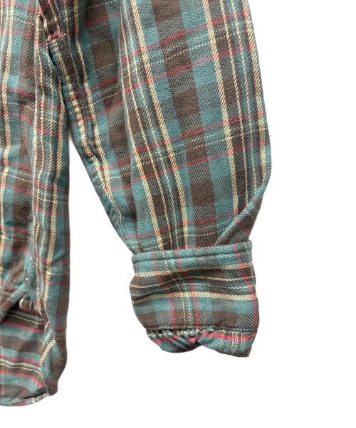 double rl&co（ダブル アール エル）double rl&co (ダブル アール エル) 長袖シャツ ブルー×ベージュ サイズ:Ｍの古着・服飾アイテム
