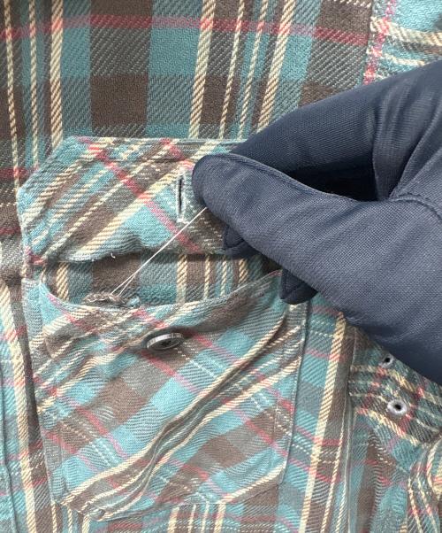 double rl&co（ダブル アール エル）double rl&co (ダブル アール エル) 長袖シャツ ブルー×ベージュ サイズ:Ｍの古着・服飾アイテム