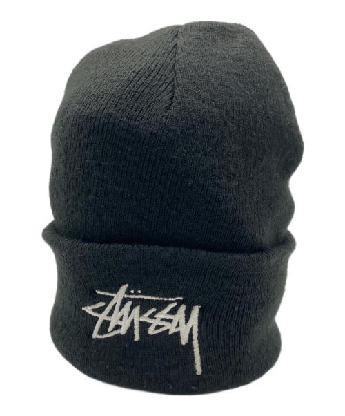 NIKE（ナイキ）NIKE (ナイキ) stussy (ステューシー) ニット帽 ブラック×ホワイトの古着・服飾アイテム