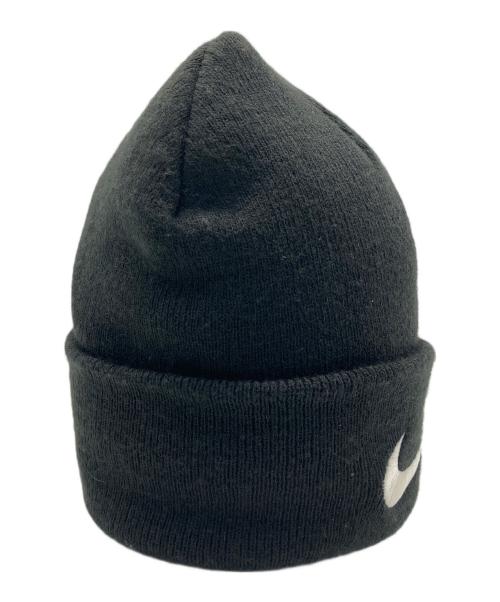 NIKE（ナイキ）NIKE (ナイキ) stussy (ステューシー) ニット帽 ブラック×ホワイトの古着・服飾アイテム