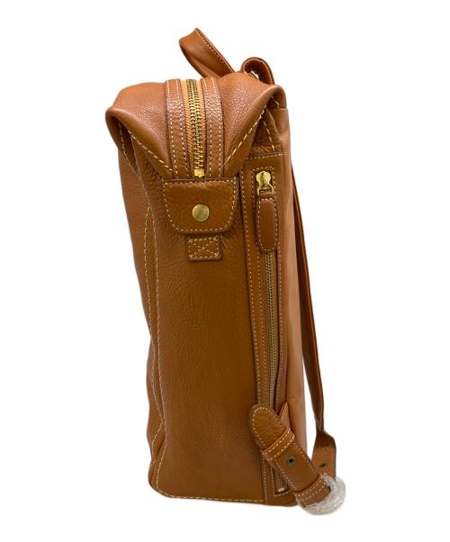 土屋鞄（ツチヤカバン）土屋鞄 (ツチヤカバン) オイルヌメソフトミディアムバックパック ライトブラウンの古着・服飾アイテム