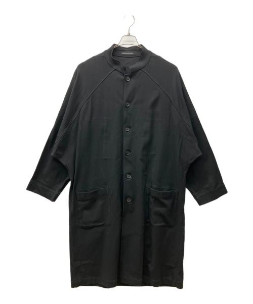 Yohji Yamamoto pour homme（ヨウジヤマモト プールオム）Yohji Yamamoto pour homme (ヨウジヤマモト プールオム) スリーブデザイン スタンドカラー ロングコート ブラック サイズ:XSの古着・服飾アイテム