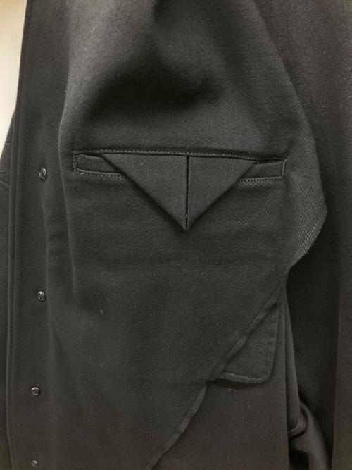 Yohji Yamamoto pour homme（ヨウジヤマモト プールオム）Yohji Yamamoto pour homme (ヨウジヤマモト プールオム) スリーブデザイン スタンドカラー ロングコート ブラック サイズ:XSの古着・服飾アイテム