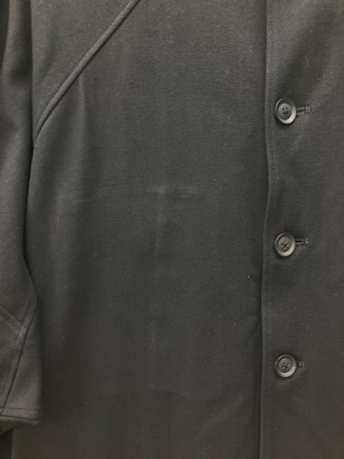 Yohji Yamamoto pour homme（ヨウジヤマモト プールオム）Yohji Yamamoto pour homme (ヨウジヤマモト プールオム) スリーブデザイン スタンドカラー ロングコート ブラック サイズ:XSの古着・服飾アイテム