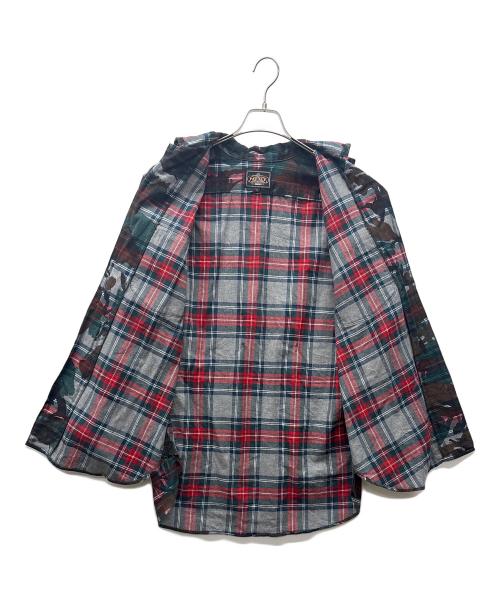 PALACE（パレス）PALACE (パレス) BEAMS + (ビームスプラス) 長袖シャツ レッド×グリーン サイズ:Ｍの古着・服飾アイテム