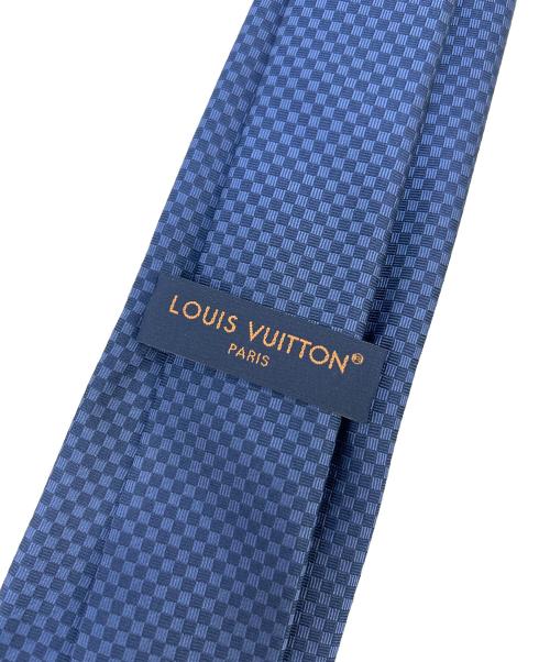 LOUIS VUITTON（ルイ ヴィトン）LOUIS VUITTON (ルイ ヴィトン) ネクタイ・マイクロダミエ 8CM ネイビー サイズ:freeの古着・服飾アイテム