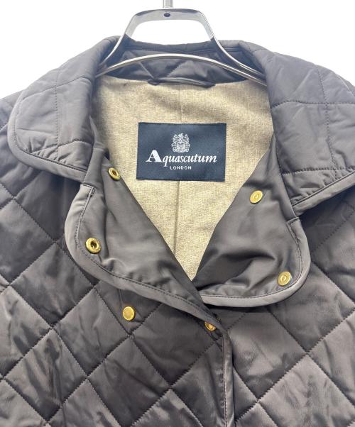 Aquascutum（アクアスキュータム）Aquascutum (アクアスキュータム) キルティングジャケット ブラウン サイズ:8の古着・服飾アイテム