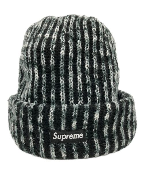 SUPREME（シュプリーム）Supreme (シュプリーム) ニット帽 ブラック×ホワイト サイズ:表記なしの古着・服飾アイテム
