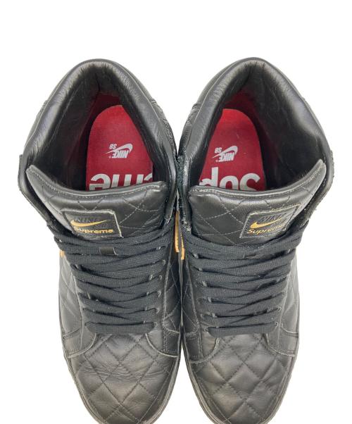 NIKE（ナイキ）NIKE (ナイキ) Supreme (シュプリーム) ハイカットスニーカー イエロー×ブラック サイズ:26.5の古着・服飾アイテム