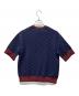 GUCCI (グッチ) 半袖ニット ネイビー×レッド サイズ:M　　　　　　　　：40000円