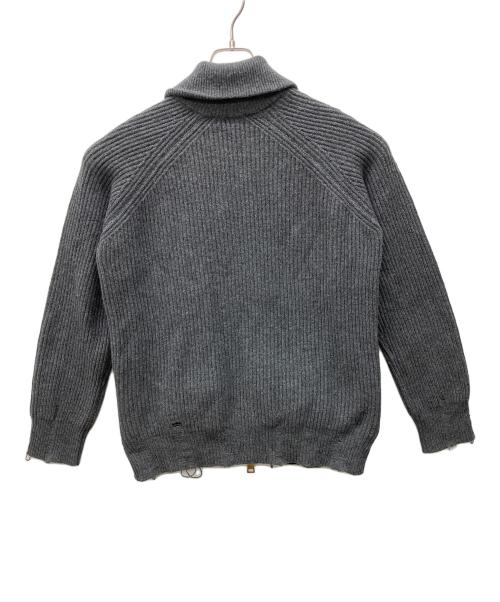 ATOMOFACTORY（アトモファクトリー）ATOMOFACTORY (アトモファクトリー) ダメージジップアップカーディガン グレー サイズ:M　　　　　　　　の古着・服飾アイテム