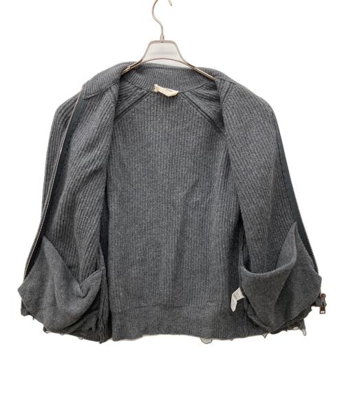 ATOMOFACTORY（アトモファクトリー）ATOMOFACTORY (アトモファクトリー) ダメージジップアップカーディガン グレー サイズ:M　　　　　　　　の古着・服飾アイテム