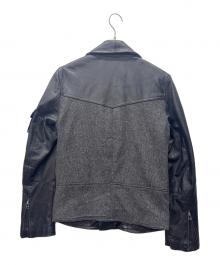 Harris Tweed（ハリスツイード）の古着「ライダースジャケット」｜ブラック
