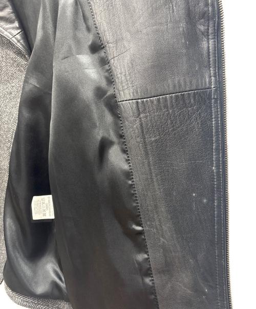 Harris Tweed（ハリスツイード）Harris Tweed (ハリスツイード) ライダースジャケット ブラック サイズ:Ｌの古着・服飾アイテム