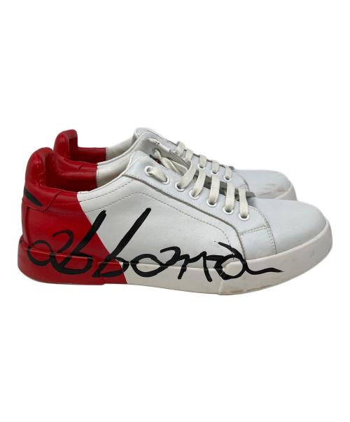 DOLCE & GABBANA（ドルチェ＆ガッバーナ）DOLCE & GABBANA (ドルチェ＆ガッバーナ) スニーカー レッド×ホワイト サイズ:表記なしの古着・服飾アイテム
