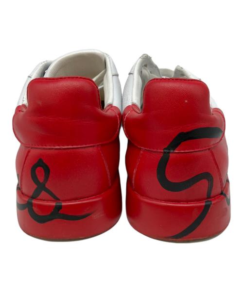 DOLCE & GABBANA（ドルチェ＆ガッバーナ）DOLCE & GABBANA (ドルチェ＆ガッバーナ) スニーカー レッド×ホワイト サイズ:表記なしの古着・服飾アイテム