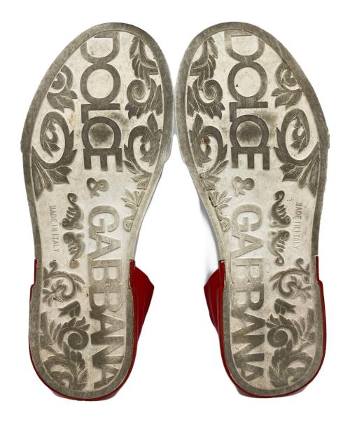 DOLCE & GABBANA（ドルチェ＆ガッバーナ）DOLCE & GABBANA (ドルチェ＆ガッバーナ) スニーカー レッド×ホワイト サイズ:表記なしの古着・服飾アイテム