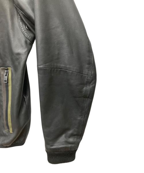 DIESEL（ディーゼル）DIESEL (ディーゼル) レザーパーカー ブラック サイズ:Sの古着・服飾アイテム