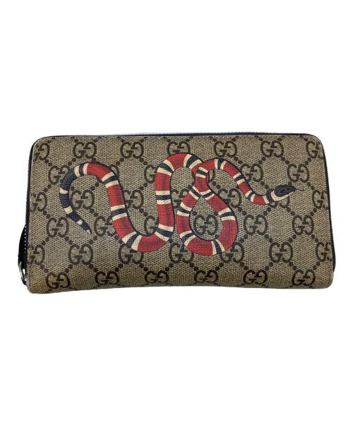 GUCCI（グッチ）GUCCI (グッチ) 長財布 ブラウンの古着・服飾アイテム